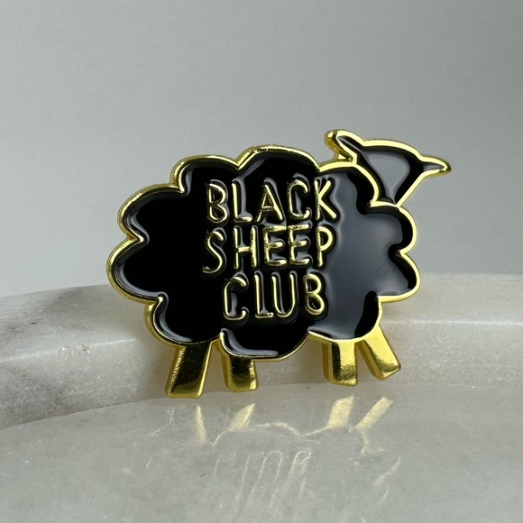 3/$15 Black Sheep Club Badge Enamel Pin Brooch - Picture 2 of 5